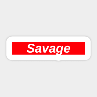 Savage // Red Box Logo Sticker